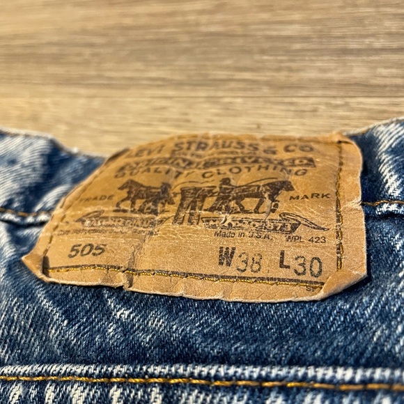 LEVIS MEN ORANGE TAB 505 ACID WASH RARE - Picture 3 of 5